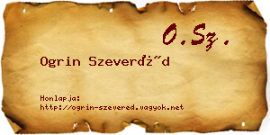 Ogrin Szeveréd névjegykártya
